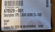 Процессор HP Intel XEON E5-2620 2GHz 15M 7.2GT/s